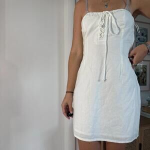 Bershka White Strapless Dress Nwt